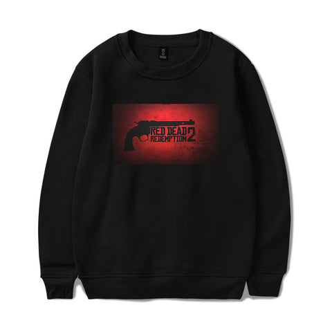 Image of Red Dead Redemption 2 Sweatshirts - Solid Color Red Dead Redemption 2 Pistol Icon Sweatshirt