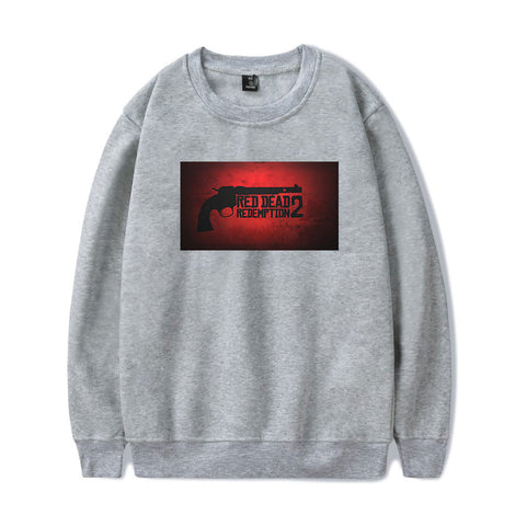 Image of Red Dead Redemption 2 Sweatshirts - Solid Color Red Dead Redemption 2 Pistol Icon Sweatshirt