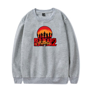 Red Dead Redemption 2 Sweatshirts - Solid Color Red Dead Redemption 2 Game Sweatshirt