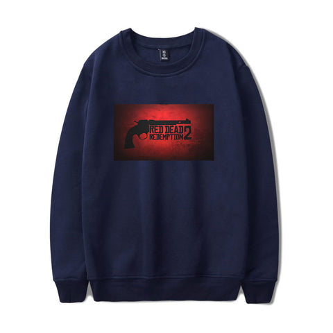 Image of Red Dead Redemption 2 Sweatshirts - Solid Color Red Dead Redemption 2 Pistol Icon Sweatshirt