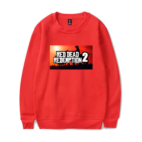 Image of Red Dead Redemption 2 Sweatshirts - Solid Color Red Dead Redemption 2 LOGO Icon Sweatshirt