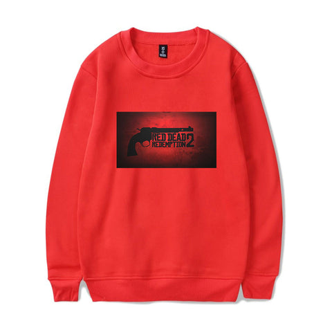 Image of Red Dead Redemption 2 Sweatshirts - Solid Color Red Dead Redemption 2 Pistol Icon Sweatshirt