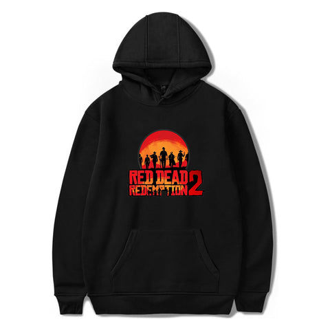 Image of Red Dead Redemption 2 Hoodies - Solid Color Red Dead Redemption 2 LOGO Icon Super Cool Hoodie