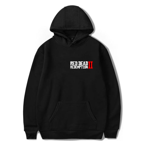 Image of Red Dead Redemption 2 Hoodies - Solid Color Red Dead Redemption 2 Game Icon Hoodie