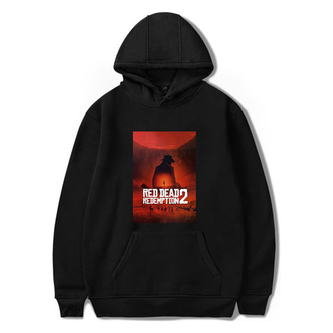 Image of Red Dead Redemption 2 Hoodies - Solid Color Red Dead Redemption Claas Van Der Linde Hoodie