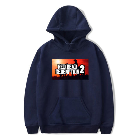 Image of Red Dead Redemption 2 Hoodies - Solid Color Red Dead Redemption 2 Icon Hoodie