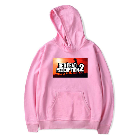 Image of Red Dead Redemption 2 Hoodies - Solid Color Red Dead Redemption 2 Icon Hoodie