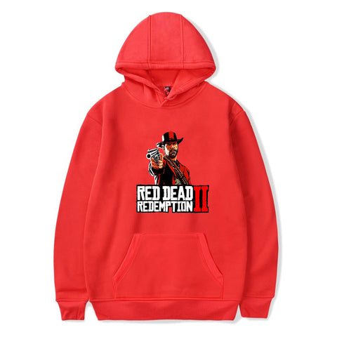 Image of Red Dead Redemption 2 Hoodies - Solid Color Red Dead Redemption Super Cool Hoodie