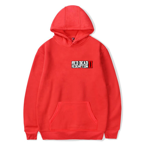 Image of Red Dead Redemption 2 Hoodies - Solid Color Red Dead Redemption 2 Game Icon Hoodie