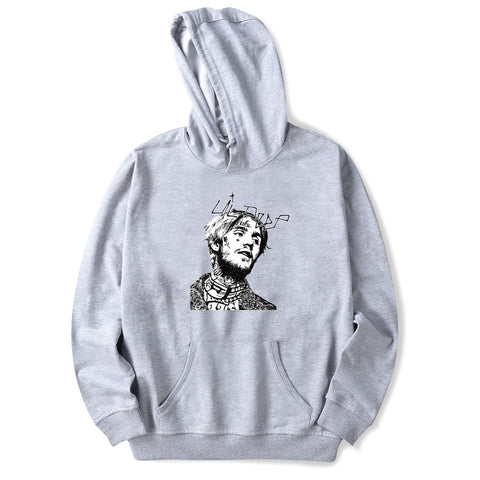 Image of Lil Peep Hoodies - Head Portrait Printed  Pullover Hoodie