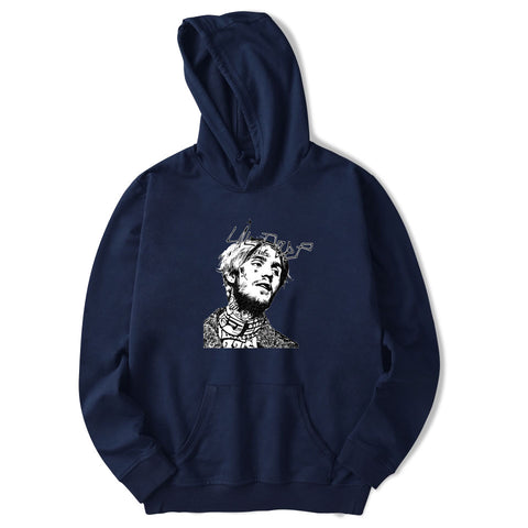 Image of Lil Peep Hoodies - Head Portrait Printed  Pullover Hoodie