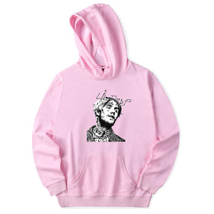 Lil Peep Hoodies - Head Portrait Printed  Pullover Hoodie