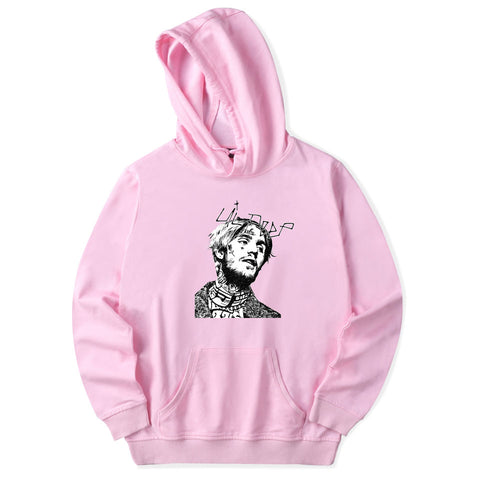 Image of Lil Peep Hoodies - Head Portrait Printed  Pullover Hoodie