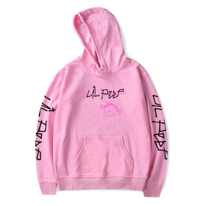 Lil Peep Hoodies - Angle Letter Printed  Pullover Hoodie