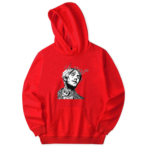 Image of Lil Peep Hoodies - Head Portrait Printed  Pullover Hoodie