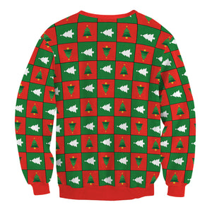 Christmas Sweatshirts - Cute Christmas Tree Icon 3D Sweatshirt