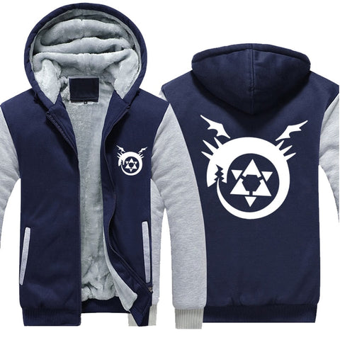 Image of Fullmetal Alchemist Coats& Jackets - Zip Up Cardigan Fleece Jacket
