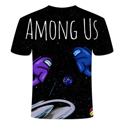 Image of Among Us 3D Printed Breathable Round Short Sleeves T-Shirt