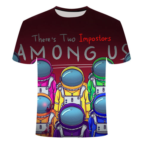 Image of Among Us 3D Printed Round T-Shirt