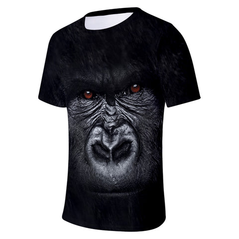 Image of Unisex Fashionable Black 3D Print Orangutan T-Shirt