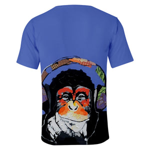 Unisex Fashionable 3 Colors 3D Print T-Shirt with Cartoon Orangutan