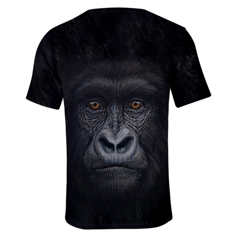 Image of Unisex Fashionable Black 3D Print Orangutan T-Shirt