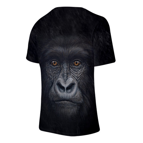 Image of Unisex Fashionable Black 3D Print Orangutan T-Shirt