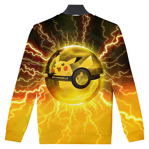 Image of Pokemon Hoodies - Pokemon Series Lightning Ball Super Cool Hoodie