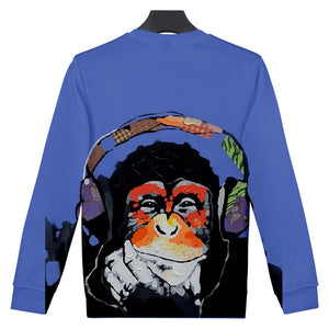 Unisex Fashionable 3 Colors 3D Print Cartoon Orangutan Sweatshirts