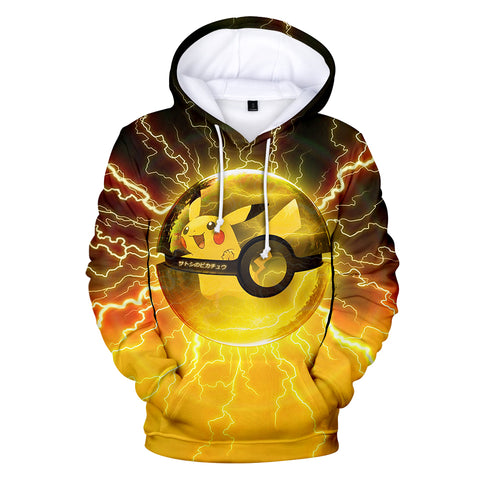 Image of Pokemon Hoodies - Pokemon Series Lightning Ball Super Cool Hoodie