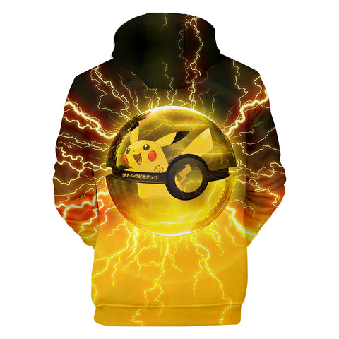 Image of Pokemon Hoodies - Pokemon Series Lightning Ball Super Cool Hoodie