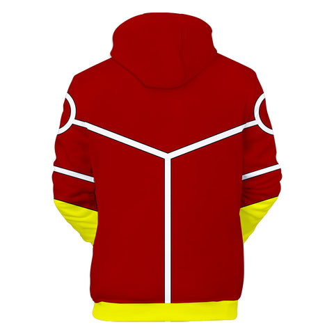 Image of My Hero Academia Hoodies - Cosplay All Might Silver Age Boku No Hero Academia Red Hoodie