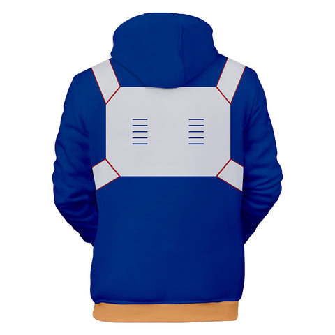 Image of My Hero Academia Hoodies - Cosplay Shoto Todoroki Boku No Hero Academia Blue Hoodie