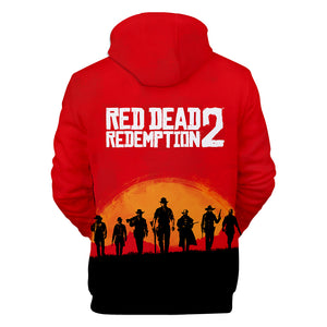 Red Dead Redemption 2 Hoodies - Red Dead Redemption 2 Super Cool Red 3D Hoodie