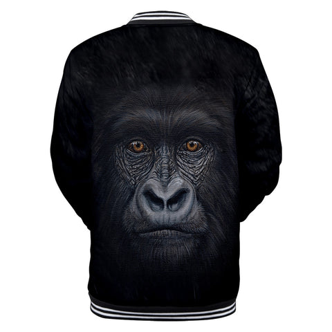 Image of Unisex Fashionable Black 3D Print Orangutan Baseball Uniform