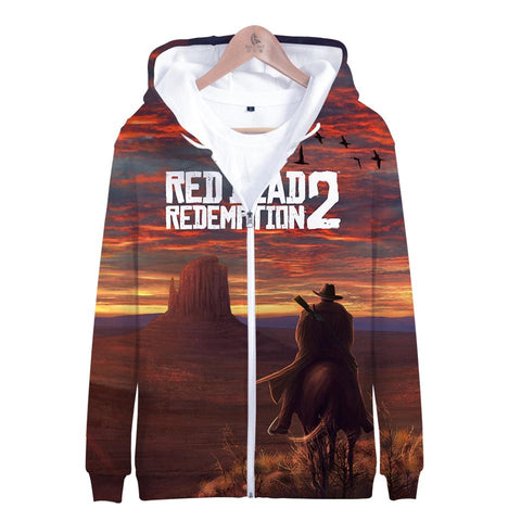 Image of Red Dead Redemption 2 Hoodies - Red Dead Redemption 2 Game Icon Super Cool 3D Hoodie