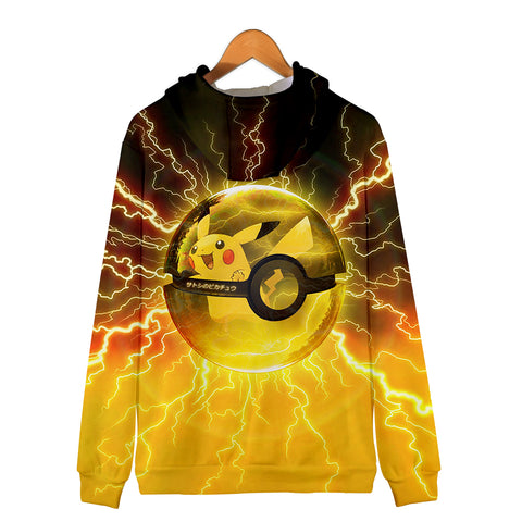 Image of Pokemon Hoodies - Pokemon Series Lightning Ball Super Cool Hoodie