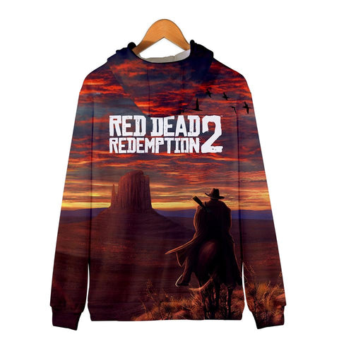 Image of Red Dead Redemption 2 Hoodies - Red Dead Redemption 2 Game Icon Super Cool 3D Hoodie