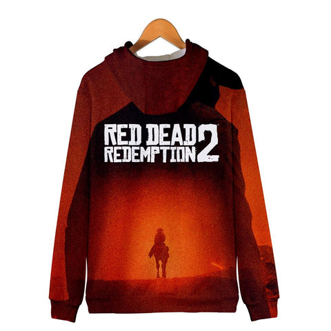 Image of Red Dead Redemption 2 Hoodies - Red Dead Redemption 2 Masked Man Super Cool 3D Hoodie