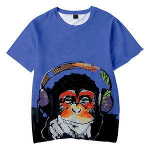 Children's Fashionable 3 Colors 3D Print Cartoon Orangutan T-shirt