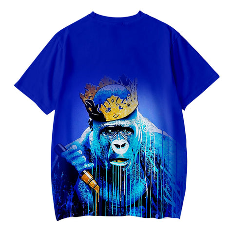 Image of Children's Fashionable 3 Colors 3D Print Cartoon Orangutan T-shirt