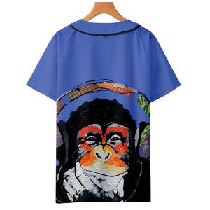 Men‘s Fashionable 3 Colors 3D Print Cartoon Orangutan Baseball T-Shirt