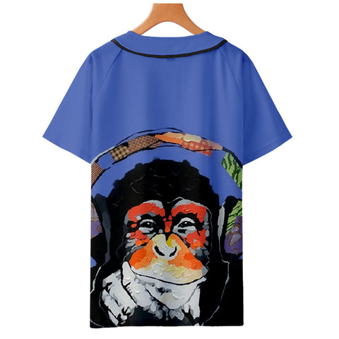 Image of Men‘s Fashionable 3 Colors 3D Print Cartoon Orangutan Baseball T-Shirt