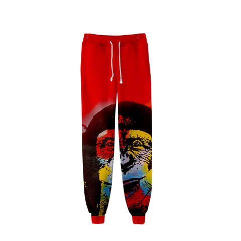 Image of Unisex Fashionable 3 Colors 3D Print Cartoon Orangutan Pants