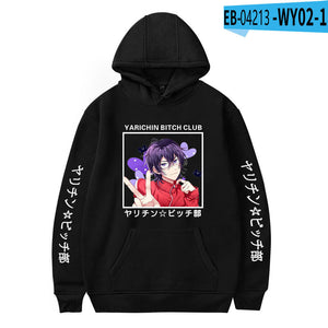 Yarichin bitch club Merch Sportswear Hoodies Shikatani Itsuki Hooded Long Sleeve Casual Sweatshirt