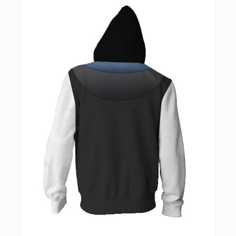 Image of Kingdom Hearts 1 Sora Hoodies - Zip Up Red Tie Hoodie