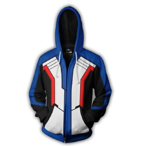 Image of Overwatch Hoodie - Soldier 76 Zip Up Hoodie