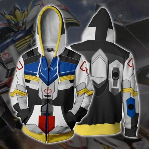 Image of Gundam Mobile Suit Hoodies - Zip Up Barbatos Black Hoodie