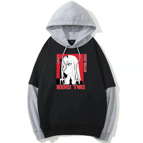 Image of Anime Darling in the Franxx Zero Two Hoodie Cozy Pullover Sweatshirts