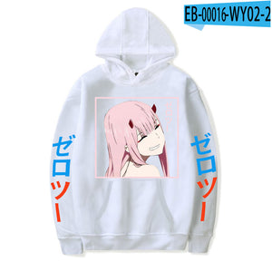 Anime DARLING In The FRANXX Zero Two Print Hoodies Pullover Sweatshirts